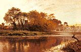 The Last Gleam, Wargrave on Thames by Benjamin Williams Leader